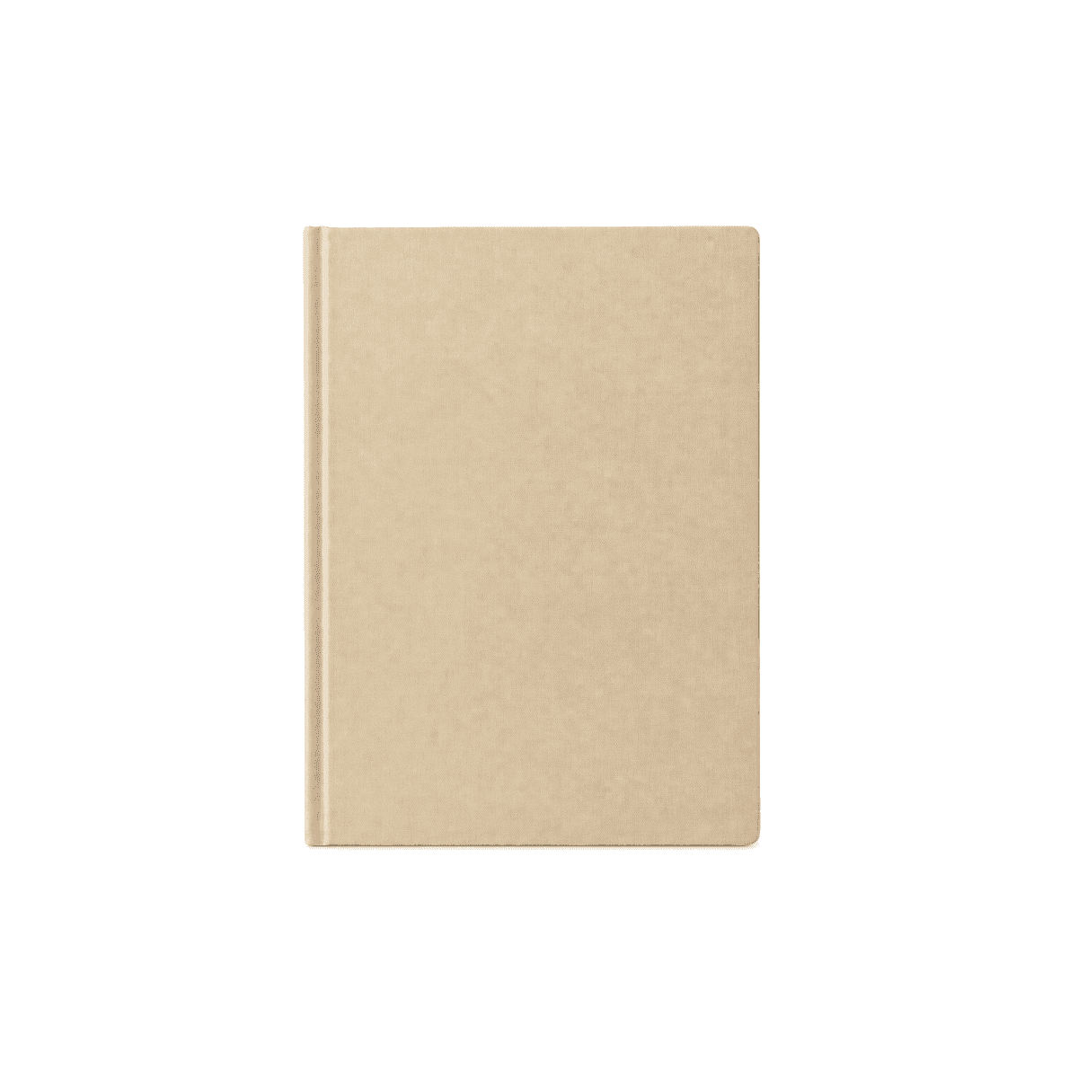 A5 Hardcover Lined Notebook, 160 Pages, Sand on a white background