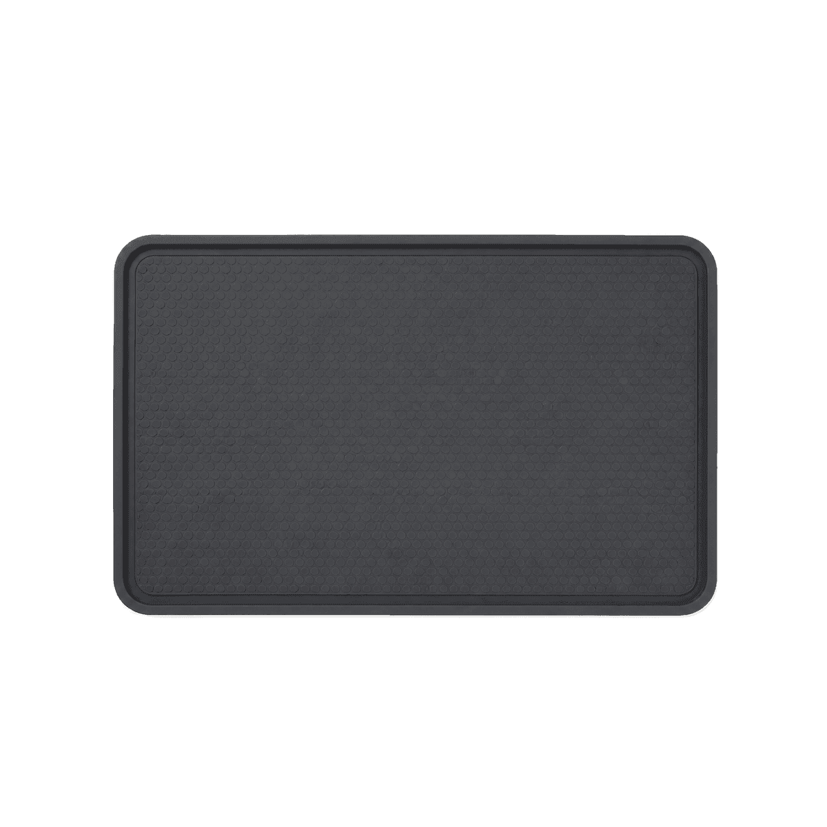 Double-Layer Pet Feeding Mat, 24 x 16 Inches, Charcoal on a white background