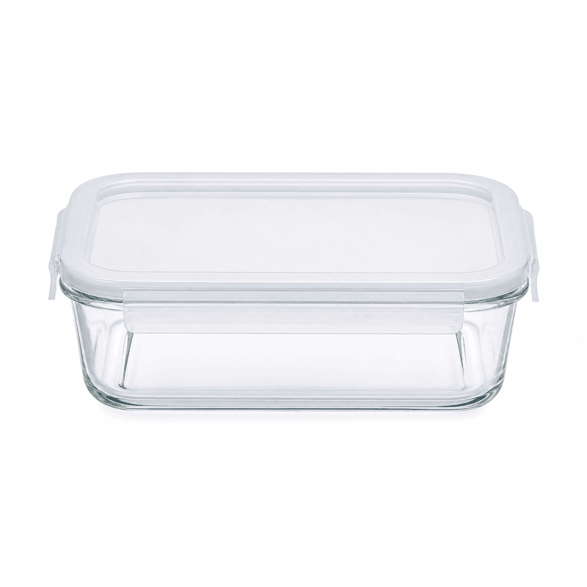 Borosilicate Glass Food Storage Container with Lid, 35 oz on a white background